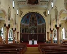View of the sanctuary from the nave, 2007.; Brett Quiring, 2007.