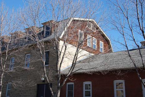 View of gambrel roof