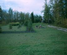 Bielby Residence view of yard from cabin; Government of Saskatchewan, Frank Korvemaker, 1988