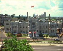 General view of the Royal Canadian Mint National Historic Site of Canada, showing the main entrance, 1993.; Agence Parcs Canada / Parks Canada Agency, 1993