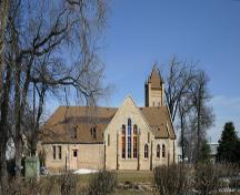 View of south elevation of the Knox Presbyterian Church, Neepawa, 2005; Historic Resources Branch, Manitoba Culture, Heritage & Tourism 2005