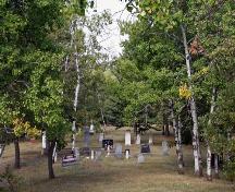 Contextual view, from the southwest, of the Millford Cemetery, Treesbank area, 2006; Historic Resources Branch, Manitoba Culture, Heritage and Tourism, 2006