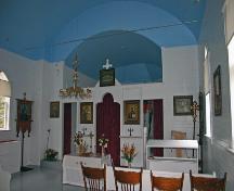 Interior view of the Ukrainian Greek Orthodox Church of the Assumption of St. Mary, Rossburn area, 2006; Historic Resources Branch, Manitoba Culture, Heritage and Tourism, 2006