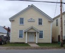 Front elevation, Harmony Lodge #52, Aylesford, Nova Scotia, 2006.; Heritage Division, NS Dept. of Tourism, Culture and Heritage, 2006