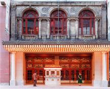 Yonge Street façade of Elgin and Winter Garden Theatre after Ontario Heritage Foundation Restoration; OHT
