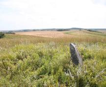 Contextual view, from the south, of the Arrow River Standing Stone Site, Hamiota area, 2006; Historic Resources Branch, Manitoba Culture, Heritage, Tourism and Sport, 2006