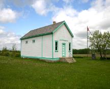 View from the southwest of the Horod School, near Little Saskatchewan River Valley, 2005; Historic Resources Branch, Manitoba Culture, Heritage, Tourism and Sport, 2005