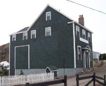 Exterior view of front facade of the Bank of Nova Scotia in Burin, NL, taken circa 1936.; 2004 Heritage Foundation of Newfoundland and Labrador