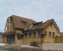 Of note are the bold yellow bricks and contrasting brown mortar.; Lindsay Benjamin, 2007.