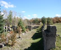 Contextual view, from the west, of building remains at the Manitoba Glass Company Site, Beausejour, 2006; Historic Resources Branch, Manitoba Culture, Heritage, Tourism and Sport, 2006