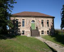 Primary elevation, from the south, of Napinka School, Napinka, 2004; Historic Resources Branch, Manitoba Culture, Heritage, Tourism and Sport, 2004
