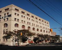 View of the east elevation of the Ashdown Warehouse, Winnipeg, 2004; Historic Resources Branch, Manitoba Culture, Heritage, Tourism and Sport, 2005