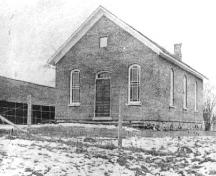 Black and white image of Lyon's Creek Church.; Francis J. Petrie Collection, 1909