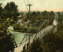Featured is the south view of Blackfriars Bridge over the north branch of the Thames River.; City of London, Planning and Development Services, 2007.