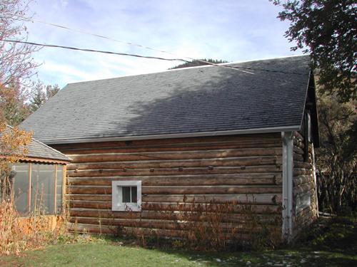 West facade, Log Outbuilding