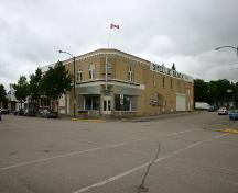 Primary elevations, from the southwest, of the Smellie Bros. and Co. Store, Russell, 2004; Historic Resources Branch, Manitoba Culture, Heritage, Tourism and Sport, 2005