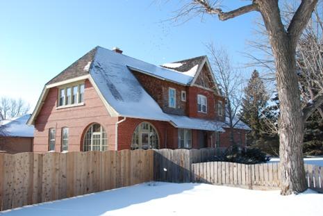 Front and side facades