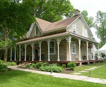 Oblique view looking east to front and south  façade of McKinley House – 2006; OHT, 2006