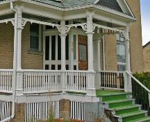 Verandah details of the McCowan House, Portage la Prairie, 2007; Historic Resources Branch, Manitoba Culture, Heritage, Tourism and Sport, 2007