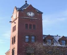 Detailed view of the Waterloo Post Office's restored clock and tower, 2007.; Lindsay Benjamin, 2007.