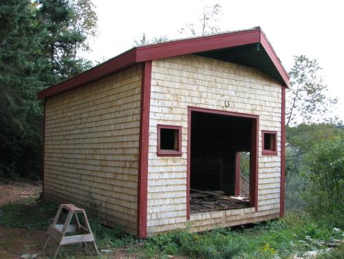 Showing side elevation of renovated kiln building