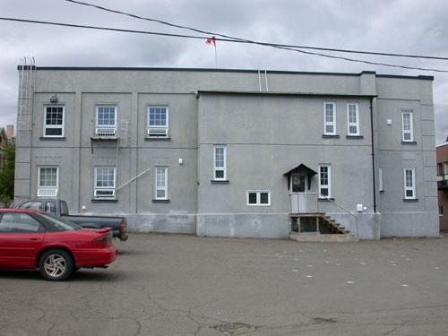 Rear view of the building