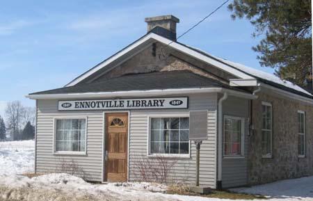 Façade of the Ennotville Library