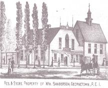 Residence and Store of William Sanderson; Meacham's Illustrated Historical Atlas of PEI, 1880