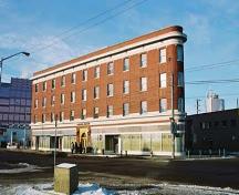 South elevation of the Gibson Block Building looking towards Jasper Avenue (January 2004).; City of Edmonton, 2004