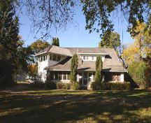 Primary elevations, from the south, of the McGregor House, Kemnay area, 2005; Historic Resources Branch, Manitoba Culture, Heritage, Tourism and Sport, 2005