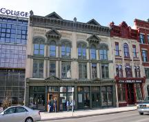 Contextual view, from the east, of the House of Comoy and other buildings that make up the Red River College Princess Street Campus, Winnipeg, 2006; Historic Resources Branch, Manitoba Culture, Heritage, Tourism and Sport, 2006