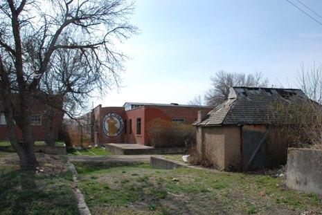 Looking south along railway spur