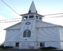 Front elevation detail, Advocate United Church, Advocate Harbour, NS, 2009.; Heritage Division, NS Dept of Tourism, Culture and Heritage, 2009