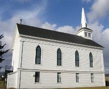 Rear and east elevations, Advocate United Church, Advocate Harbour, NS, 2009.; Heritage Division, NS Dept of Tourism, Culture and Heritage, 2009