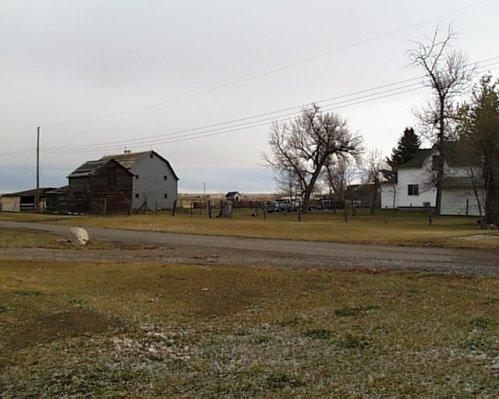 View of house, barn and granary
