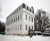 Primary elevations, from the northwest, of the Guest House, Winnipeg, 2005; Historic Resources Branch, Manitoba Culture, Heritage, Tourism and Sport, 2005