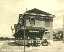 Historic view of the CNR Station, 1927; City of Kamloops, 2007, Kamloops Museum and Archives #5629