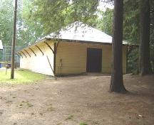 Of note are the post and beam construction and ornamental braces of the Pavillion.; Kayla Jonas, 2007.