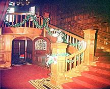 Interior view of Craigdarroch, showing the original materials and craftsmanship, 1994.; Parks Canada Agency / Agence Parcs Canada, J. Butterill, 1994.