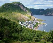 View of Gun Hill, Harbour Breton, NL.  Date unknown.; Doug Wells 2009