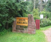 Showing entrance sign to trail; Charlotte Stewart, 2008