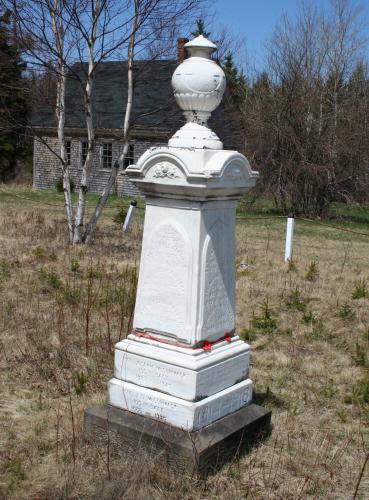 War Memorial with former school in background