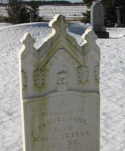 Detail of finger pointing to God is Love message