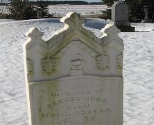 Detail of finger pointing to God is Love message; PEI Genealogical Society, 2008