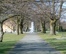 View of Victoria Park with cenotaph, 2004; City of North Vancouver, 2004