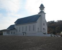 Angled view of the church taken from the parking lot; Madawaska Planning Commission