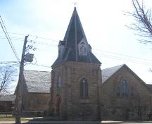 Northeast view of St. James Church as seen from Paisley Street.; Kayla Jonas, 2007.