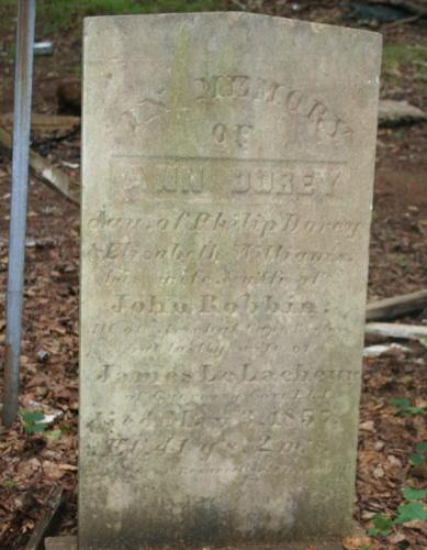Detail of Ann Dorey stone