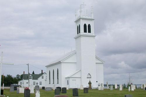 View of the front facade of the building