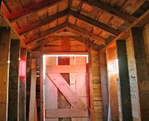 Interior view of the Gilbert Plains Beef Ring Building, Gilbert Plains, 2007; Historic Resources Branch, Manitoba Culture, Heritage, Tourism and Sport, 2007